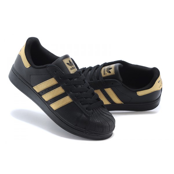 adidas superstar noir et or femme